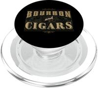 Bourbon and Cigars for Cigar Lover Smoking Whiskey Drinking PopSockets PopGrip pour MagSafe