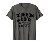 Bourbon and Dogs I Love My Licker Bourbon Drinking Lover Dog Lover T-Shirt