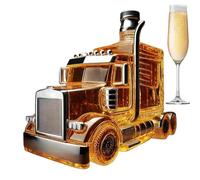 Bourbon Décanteur | Bec verseur à whisky demi-camion - 375 ml Récipient à spiritueux Décoration de bureau avec bouchon décoratif pour bar, cuisine, cadeau, occasions