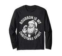 Bourbon Whisky is My Christmas Spirit Funny Whisky Lover Manche Longue