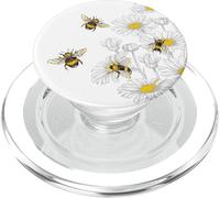 Bourdon Abeille Miel Abeilles Cadeau Amoureux des Abeilles Marguerite Fleur PopSockets PopGrip pour MagSafe
