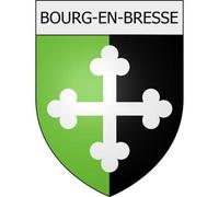 Bourg-en-Bresse 01 ville Stickers blason autocollant adhésif - Taille : 12 cm