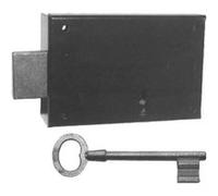 BOURG - Pène dormant noire MC horizontale - Coffre 160 x 95 mm - gauche