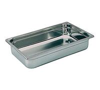 Bourgeat K046 Gastronorm Poêle en acier inoxydable 1/1 28 l Longueur 530 mm Largeur 325 mm Profondeur 200 mm