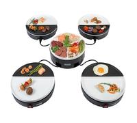 Bourgini Chef's Dinner Party Grill de table pour 4 personnes Assiettes amovibles en porcelaine
