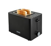 Bourgini Grille-pain noir avec fentes extra larges pour sandwiches - Avec pinces à sandwich