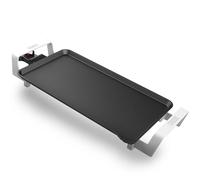 Bourgini Plancha électrique pour cuisiner, 2550 W, Revêtement Céramique Antiadhésif, Facile à Nettoyer, Surface 46 x 26 cm, Température Réglable, Sans PFAS pour une Cuisine Saine.