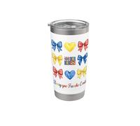 Bourgogne Franche Comté Coquette Bow Girls Gobelet isotherme en acier inoxydable double paroi