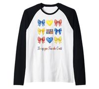 Bourgogne Franche Comté Coquette Bow Girls Manche Raglan