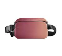 Bourgogne Sky Sac banane tendance pour femmes, hommes, adolescents, petit sac banane avec sangle réglable pour le cyclisme et la randonnée, Pêche marron, 1 size