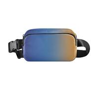 Bourgogne Sky Sac banane tendance pour femmes, hommes, adolescents, petit sac banane avec sangle réglable pour le cyclisme et la randonnée, Mandarine indigo, 1 size