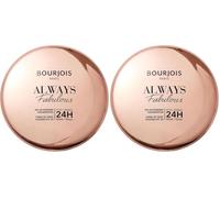 Bourjois Always Fabulous, 210 Vanilla, poudre de teint, formule légère, tenue longue durée jusqu’à 24 h, SPF 20, acide hyaluronique, fini mat naturel, 7 g (Lot de 2)