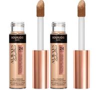 Bourjois, Anti-cernes Always Fabulous, 350 Light Sand, Correcteur Anti Cernes, Haute Couvrance, Tenue 24h, Acide Hyaluronique, 10 ml (Lot de 2)