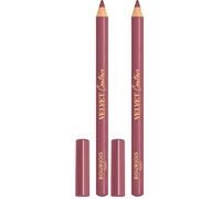 Bourjois Crayon à lèvres Velvet Contour, 19 Place des Roses, redéfinit les lèvres, texture crémeuse mate, application précise, beurre de karité, tenue longue durée jusqu’à 8 heures 1,14 g (Lot de 2)