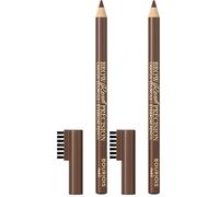 Bourjois Crayon à sourcils - Brow Reveal Précision - Crayon avec brosse intégrée - Sourcils nets et bien dessinés - Application rapide et précise - Fini naturel - 03 Châtain Foncé (Lot de 2)