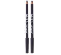 Bourjois Khôl & Contour Crayon Yeux - Formule douce et fondante, Tenue jusqu'à 16h, Fini mat - 03 Misti- Gris - 1,2 g (Lot de 2)