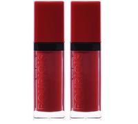 Bourjois Rouge Edition Velvet Rouge à Lèvres Liquide Mat 15 Red-Volution, 6,7 ml - Longue Tenue 24h, Couleur Intense, Texture Fondante au Concentré de Velours, Confort & Lèvres Douces (Lot de 2)