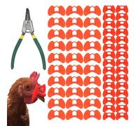 Bournois anti-picage pour , les oeillères de poulet pour picorer - Hen Anti Fighting Goggles - Verres de poulet à oeillères à oeillères avec une pince à coq de