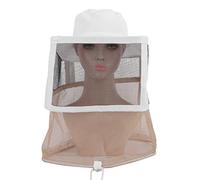 Bourse de Protection Apiculture Anti-Bee Net Chapeau Apiculteur Protecteur Capuchon de Conception de Maille Respirante pour Les pêcheurs apiculteurs randonneurs Blancs