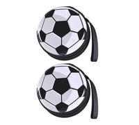 Bourse Football Ronde 2pcs en Tinplate, Ambiance Noël, Rangement Sécurisé | Padded Interior, Zipper, Backpack Organization, Everyday Use, Small Snacks, USB Cables, On-the-go Convenience