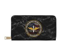 Bourse Pochette Ancien Combattant De La Branche De L'Aviation De L'Armée Américaine Au Vietnam Coin Purse Wallet Longue Porte Monnaie Femme Vintage Porte-Feuille en Cuire pour Fille, Femme