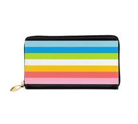 Bourse Pochette Drapeau De La Fierté Queer LGBTQ Cuir Portefeuille Original Retro Porte-Monnaie Mignonne Porte-Feuille en Cuire pour Amoureux, Femme, Homme