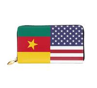 Bourse Pochette Drapeau De L'Amitié Entre L'Amérique Et Le Cameroun Coin Purse Wallet Exquis Femme Pouch Bourse Mignonne Porte-Monnaie pour Enfant, Amoureux, Fille