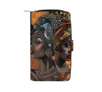 Bourse Pochette Femme Africaine Femme Pouch Bourse Vintage Cuir Portefeuille Imprimé Porte-Feuille en Cuire pour Femme, Homme, Enfant