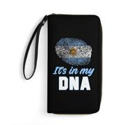 Bourse Pochette L'Argentine Est dans Mon Adn Cuir Portefeuille Longue Porte Monnaie Femme avec Compartiment À Monnaie Coin Purse Wallet pour Prof, Ami, Femme