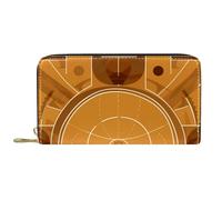 Bourse Pochette Terrain De Basket-Ball Brun Fille Pochette De Nombreux Emplacements pour Cartes Coin Purse Wallet Original Retro Porte Monnaie Femme pour Prof, Amoureux, La Fille
