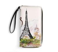 Bourse Pochette Tour Eiffel Paris Coin Purse Wallet Exquis Femme Pouch Bourse Mignonne Porte Monnaie Femme pour Prof, Enfant, Femme