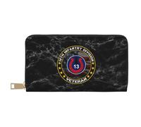 Bourse Pochette Vétéran De La 13E Division D'Infanterie Femme Pouch Bourse Vintage Cuir Portefeuille Imprimé Porte-Feuille en Cuire pour Ami, Femme, Meilleur Cadeau