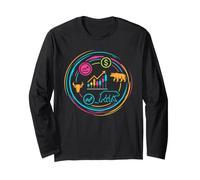 Bourse Trading Vendeurs Années 90 Look Retrowave Manche Longue