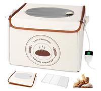 Bourske Boîte de fermentation à pain avec chauffage pour levain - Avec thermostat - Pour pain, levain, pain, pizza, pliable - 42 l