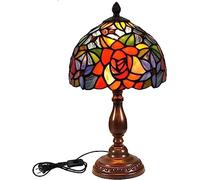 Bousige Lampe Tiffany, Lampe de table méditerranéenne Tiffany rétro vitrail Art Vintage mosaïque turque lampe de bureau chambre table de chevet lumières décoratives