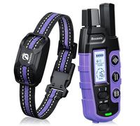 Bousnic Collier de Dressage pour Chien de 3000m avec Télécommande pour Chiens de 3 à 55 Kg Rechargeable Collier électronique étanche avec bip(1-8), Vibration(1-16), Double Vibration (1-16)