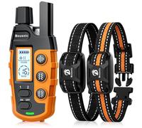 Bousnic Collier de Dressage pour Chien de 3000m avec Télécommande pour Chiens de 3 à 55 Kg Rechargeable Collier électronique étanche avec bip(1-8), Vibration(1-16), Double Vibration (1-16)