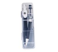 Boussole à dessin avec mines - Boîte transparente - Outil de géométrie mathématique pour cercles, fournitures scolaires et de bureau pour étudiants - Compas en métal pour cartographie géométrique