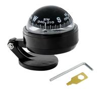 Boussole adhésive pour intérieur de voiture - Jauge transparente - Rotation | Ruban adhésif double face pour voiture, caravane, camion, SUV, camping-car