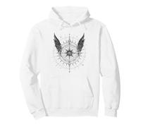 Boussole Ailée Œil Mystique Occultisme Sombre Sweat à Capuche