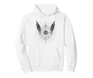 Boussole Ailée Œil Mystique Occultisme Sombre Sweat à Capuche