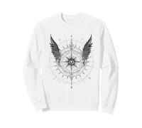 Boussole Ailée Œil Mystique Occultisme Sombre Sweatshirt