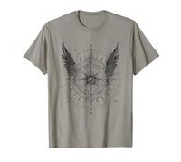 Boussole Ailée Œil Mystique Occultisme Sombre T-Shirt