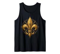 Boussole Antique en Forme de Fleur de lys héraldique médiéval Débardeur