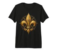 Boussole Antique en Forme de Fleur de lys héraldique médiéval T-Shirt Haut de Gamme