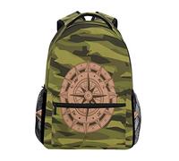 Boussole Armée Cartable Sac à Dos Ecole étudiant Scolaire d'ordinateur pour Voyage Ados Filles Garçons Enfant