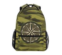 Boussole Armée Cartable Sac à Dos Ecole étudiant Scolaire d'ordinateur pour Voyage Ados Filles Garçons Enfant