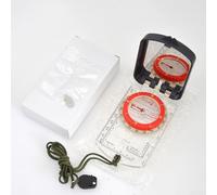 Boussole avec anneau lumineux et miroir réfléchissant et lampe LED pour la navigation et la recherche sur le terrain (blanc lumineux avec lampe)