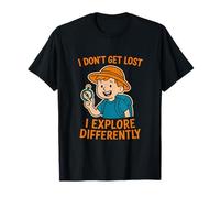 Boussole avec Inscription « I Don't Get Lost Explorer » T-Shirt