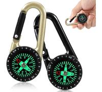 Boussole Avec Mousqueton, 2 Boussole Mousqueton, Mini Boussole D'extérieur, Porte-Clés, Boussole De Poche, Pour Enfants, Boussole Nautique, Porte-Clés, Mousqueton Pour Le Camping, La Randonnée, Les